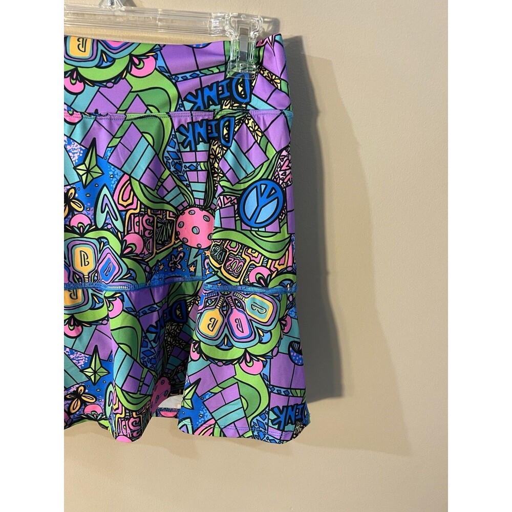 Pickleball Bella Bella Sports A-Line Skort Skirt Mini Women’s Large Groovy - Picture 8 of 10